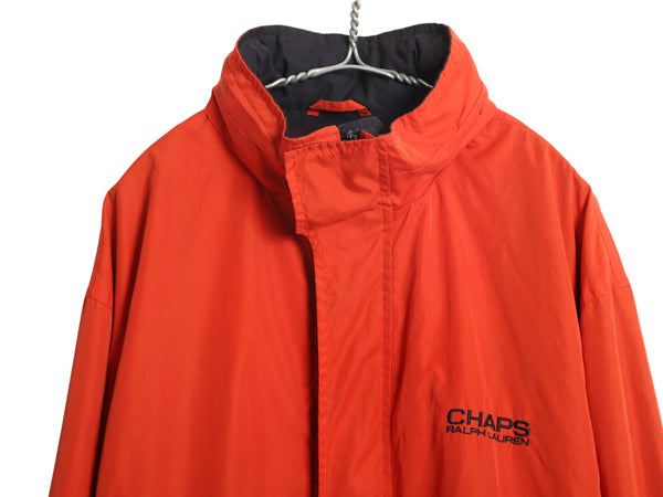 90s チャップス ラルフローレン フルジップ ナイロン ジャケット メンズ XL オールド ポロ ブルゾン セーリング 収納 フード 大きいサイズ