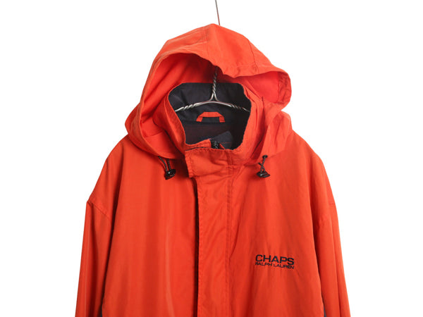 90s チャップス ラルフローレン フルジップ ナイロン ジャケット メンズ XL オールド ポロ ブルゾン セーリング 収納 フード 大きいサイズ