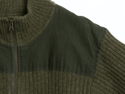 00s エルエルビーン フルジップ コマンド ニット セーター メンズ XL 古着 オールド リブ編み メリノ ラム ウール ジャケット カーディガン