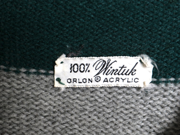 60s 70s ★ ボーダー アクリル ニット セーター メンズ S 程/ 古着 ヴィンテージ マルチカラー カラフル クルーネック ミドルゲージ 薄手