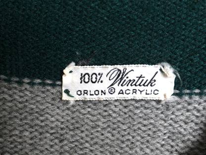 60s 70s ★ ボーダー アクリル ニット セーター メンズ S 程/ 古着 ヴィンテージ マルチカラー カラフル クルーネック ミドルゲージ 薄手