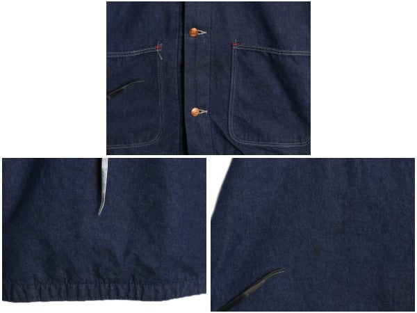 70s USA製 ★ ブルーベル デニム カバーオール ジャケット メンズ XXL ヴィンテージ ワーク ブランケット ライナー付き 大きいサイズ 濃紺