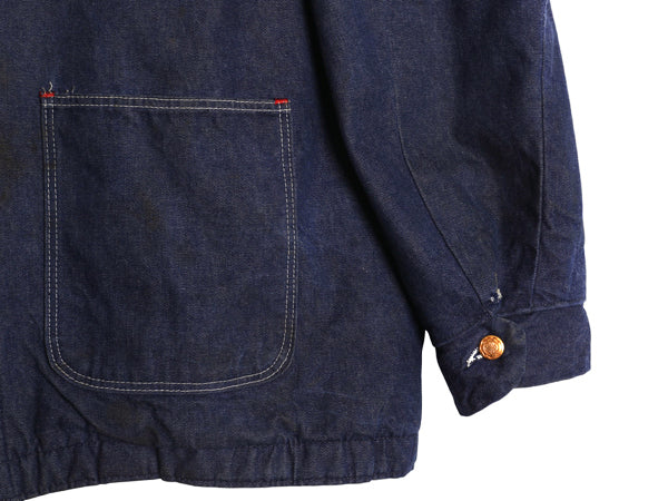 70s USA製 ★ ブルーベル デニム カバーオール ジャケット メンズ XXL ヴィンテージ ワーク ブランケット ライナー付き 大きいサイズ 濃紺