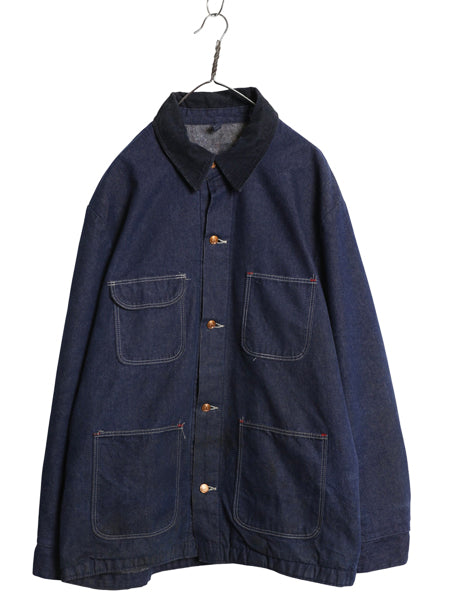 70s USA製 ★ ブルーベル デニム カバーオール ジャケット メンズ XXL ヴィンテージ ワーク ブランケット ライナー付き 大きいサイズ 濃紺