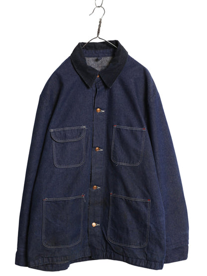 70s USA製 ★ ブルーベル デニム カバーオール ジャケット メンズ XXL ヴィンテージ ワーク ブランケット ライナー付き 大きいサイズ 濃紺