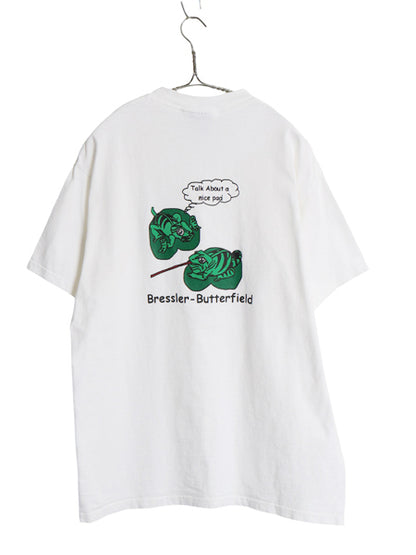 90s ジョーク キャラクター 両面 イラスト プリント Tシャツ メンズ L / オールド アート アニマル グラフィック ヘビーウェイト コットン