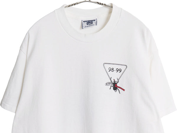 90s ジョーク キャラクター 両面 イラスト プリント Tシャツ メンズ L / オールド アート アニマル グラフィック ヘビーウェイト コットン