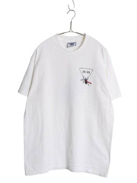 90s ジョーク キャラクター 両面 イラスト プリント Tシャツ メンズ L / オールド アート アニマル グラフィック ヘビーウェイト コットン