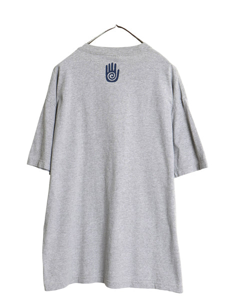 00s テバ 両面 ロゴ プリント 半袖 Tシャツ メンズ XL オールド アウトドア Y2K ヘビーウェイト グラフィック カットソー 大きいサイズ 灰