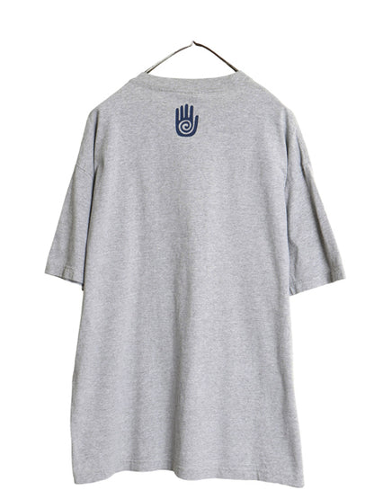 00s テバ 両面 ロゴ プリント 半袖 Tシャツ メンズ XL オールド アウトドア Y2K ヘビーウェイト グラフィック カットソー 大きいサイズ 灰