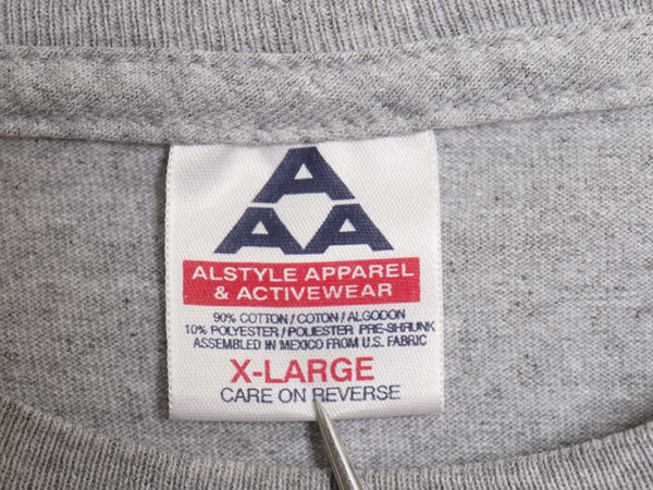 00s テバ 両面 ロゴ プリント 半袖 Tシャツ メンズ XL オールド アウトドア Y2K ヘビーウェイト グラフィック カットソー 大きいサイズ 灰