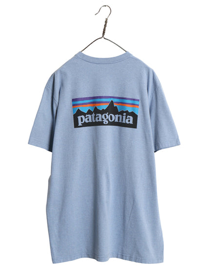 パタゴニア 両面 プリント 半袖 Tシャツ メンズ XL 18年製 アウトドア P6 ボックスロゴ バックプリント カットソー シンプル 大きいサイズ