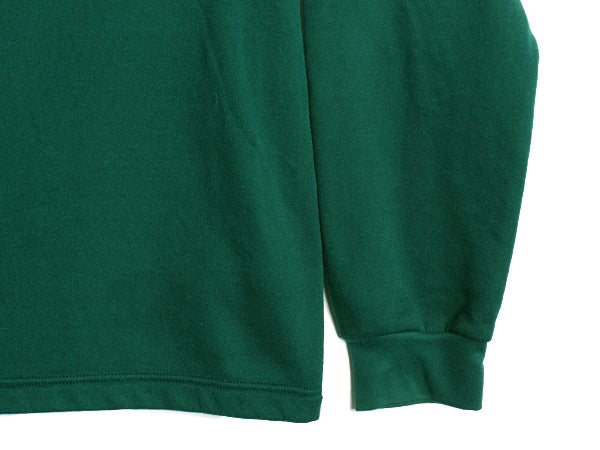 90s エルエルビーン 無地 長袖 Tシャツ メンズ L オールド ロンT 裏 フリース ストレッチ カットソー ブランク トップス シンプル グリーン