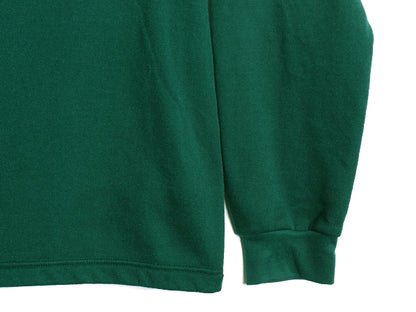 90s エルエルビーン 無地 長袖 Tシャツ メンズ L オールド ロンT 裏 フリース ストレッチ カットソー ブランク トップス シンプル グリーン