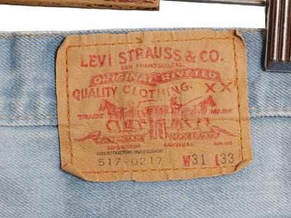 70s USA製 ★ リーバイス 517 ブーツカット デニム パンツ メンズ 31 32 程 74年製 66前期 ヴィンテージ フレア バックポケット裏 シングル
