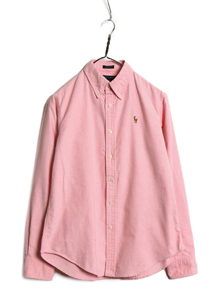 00s ラルフローレン 長袖 ボタンダウン シャツ レディース M メンズ XS / オールド ポロ 長袖シャツ オックスフォード コットン ワイシャツ