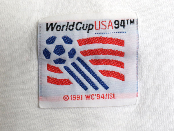 90s USA製 ★ 1994 サッカー ワールドカップ ピーターマックス アート プリント Tシャツ メンズ L オールド アート 当時物 オフィシャル 白