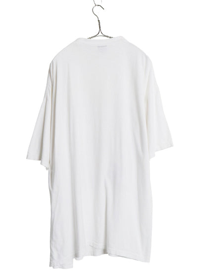 90s ひまわり アート イラスト プリント Tシャツ メンズ レディース XXXL オールド フラワー グラフィック ヘビーウェイト 大きいサイズ 白