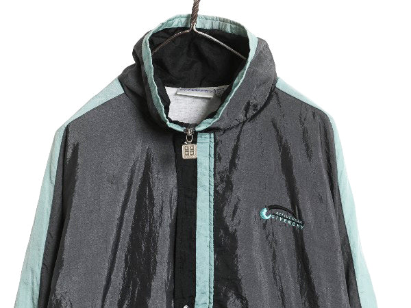 90s ジバンシー フルジップ ナイロン トラック ジャケット メンズ L / 古着 オールド デザイン ブルゾン ウインドブレーカー マルチカラー