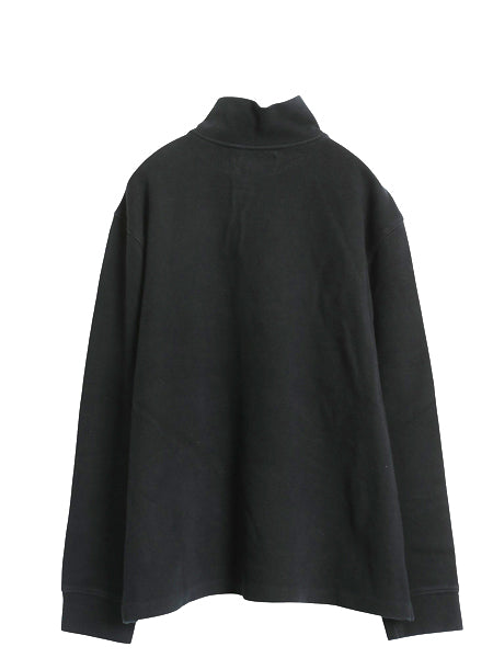 00s ポロ ラルフローレン ハーフジップ コットン ニット スウェット メンズ XL / オールド ハイネック リブ編み セーター 大きいサイズ 黒