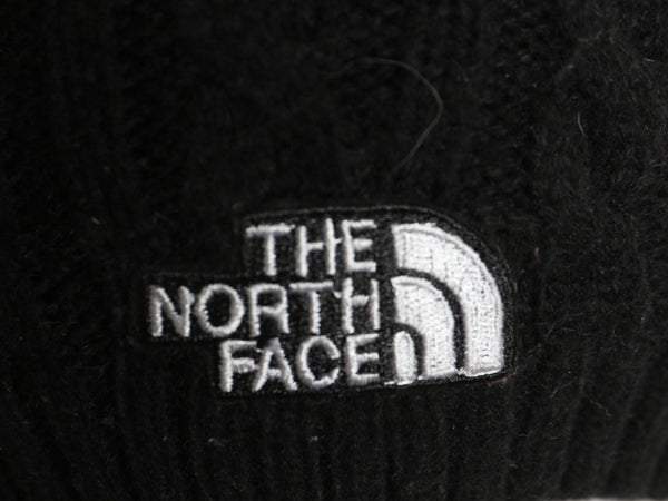 ノースフェイス ケーブル ニット キャップ メンズ レディース フリーサイズ / 帽子 アウトドア ビーニー ワッチ フリース ライナー付き 黒