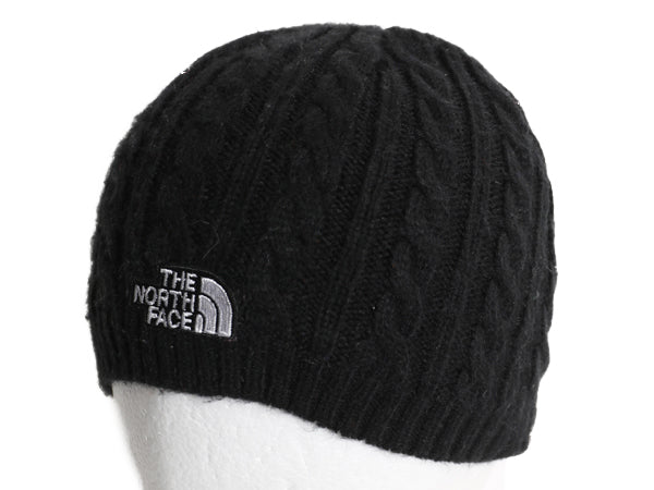 ノースフェイス ケーブル ニット キャップ メンズ レディース フリーサイズ / 帽子 アウトドア ビーニー ワッチ フリース ライナー付き 黒