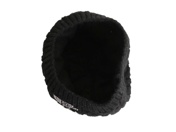 ノースフェイス ケーブル ニット キャップ メンズ レディース フリーサイズ / 帽子 アウトドア ビーニー ワッチ フリース ライナー付き 黒