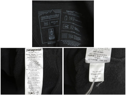 パタゴニア プリント スウェット フード パーカー メンズ M / 19年製 トレーナー ストレッチ プルオーバー ヘビーウェイト ブラック 裏起毛