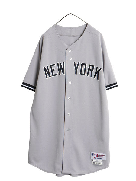 USA製 ヤンキース ベースボール シャツ メンズ XXXL 程/ MLB オフィシャル マジェスティック 大リーグ ユニフォーム ジャージ 大きいサイズ
