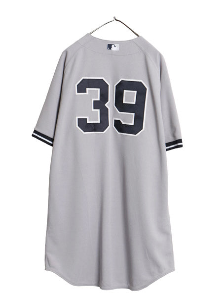 USA製 ヤンキース ベースボール シャツ メンズ XXXL 程/ MLB オフィシャル マジェスティック 大リーグ ユニフォーム ジャージ 大きいサイズ