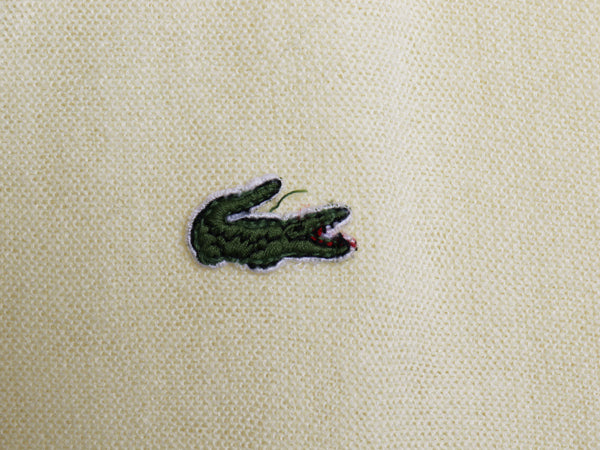 70s 80s ラコステ アクリル ニット カーディガン メンズ レディース XL / ヴィンテージ 羽織り 前開き セーター 大きいサイズ ナチュラル