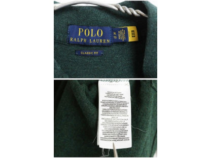 ポロ ラルフローレン 鹿の子 長袖 ポロシャツ メンズ XL / オールド 長袖シャツ コットン カットソー ワンポイント 大きいサイズ グリーン