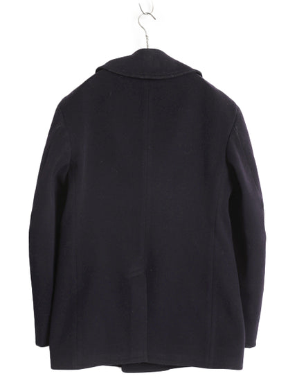 40s ★ 米軍実物 USN ネイビー 10ボタン Pコート メンズ M / 古着 ヴィンテージ ミリタリー NAVY 海軍 メルトン ウール ピーコート 無地 紺