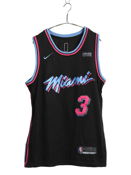 マイアミ ヒート メッシュ タンクトップ メンズ L 程/ NBA オフィシャル ナイキ ユニフォーム ゲームシャツ バスケ スウッシュ ジャージ 黒