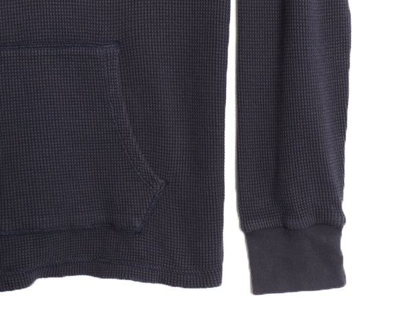 ポロ ラルフローレン サーマル フード パーカー メンズ L / ロンT 長袖 Tシャツ ワッフル プルオーバー カットソー ストレッチ シンプル 紺