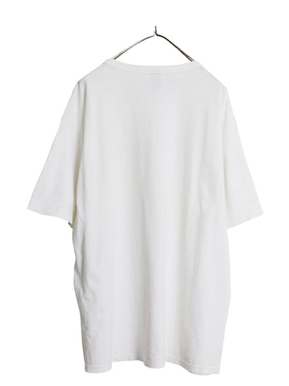 90s USA製 チャンピオン 3段 プリント 半袖 Tシャツ メンズ XL / オールド カットソー クルーネック 目付き シングルステッチ 大きいサイズ
