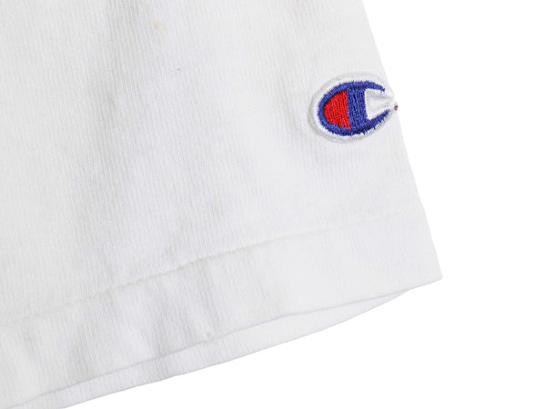 90s USA製 チャンピオン 3段 プリント 半袖 Tシャツ メンズ XL / オールド カットソー クルーネック 目付き シングルステッチ 大きいサイズ