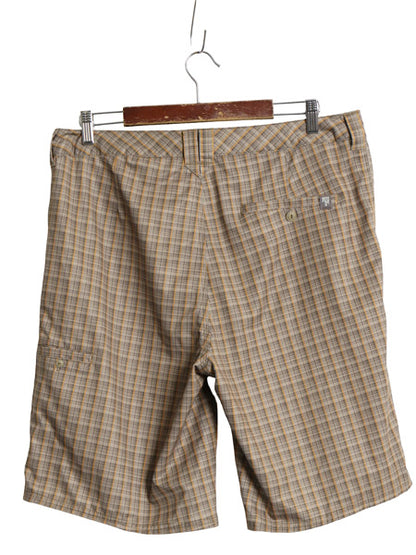 ノースフェイス チェック ショートパンツ メンズ 34 / 古着 アウトドア ストレッチ ナイロン ショーツ 短パン ハーフパンツ 薄手 ボトムス