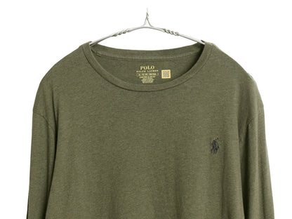 ポロ ラルフローレン 長袖 Tシャツ メンズ XL ロンT ロングスリーブ コットン カットソー シングルステッチ スリム フィット 大きいサイズ