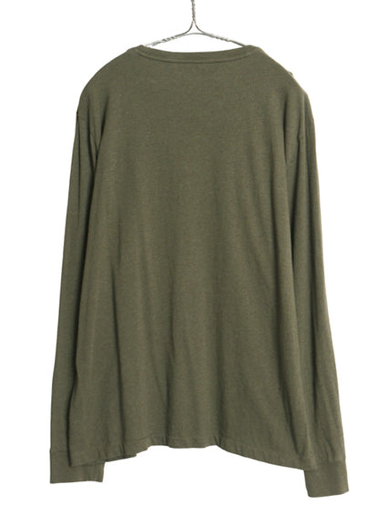 ポロ ラルフローレン 長袖 Tシャツ メンズ XL ロンT ロングスリーブ コットン カットソー シングルステッチ スリム フィット 大きいサイズ