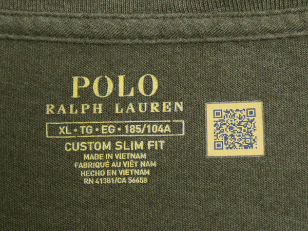 ポロ ラルフローレン 長袖 Tシャツ メンズ XL ロンT ロングスリーブ コットン カットソー シングルステッチ スリム フィット 大きいサイズ