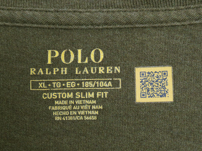 ポロ ラルフローレン 長袖 Tシャツ メンズ XL ロンT ロングスリーブ コットン カットソー シングルステッチ スリム フィット 大きいサイズ