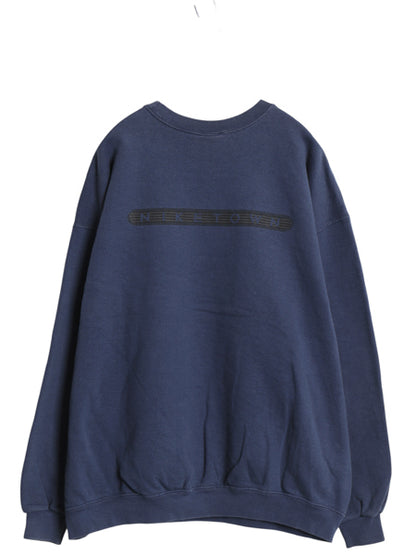 90s USA製 ナイキ タウン ワンポイント スウェット メンズ XL オールド スウッシュ 裏起毛 クルーネック トレーナー 大きいサイズ ネイビー