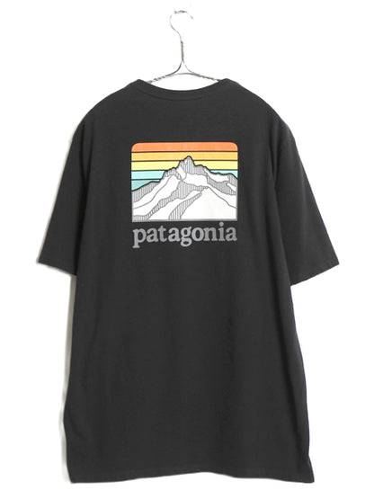 パタゴニア ポケット付き 両面 プリント 半袖 Tシャツ メンズ M / 20年製 アウトドア ポケT グラフィック アート バックプリント ブラック