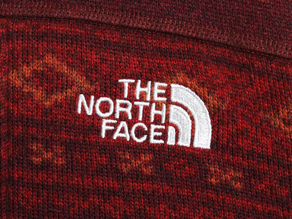 US企画 ノースフェイス セーター フリース ジャケット メンズ M / アウトドア プルオーバー ハーフジップ ノルディック ハイネック 総柄 