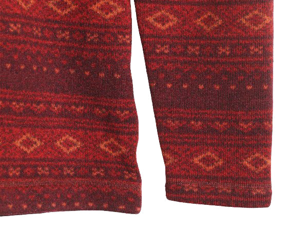 US企画 ノースフェイス セーター フリース ジャケット メンズ M / アウトドア プルオーバー ハーフジップ ノルディック ハイネック 総柄 