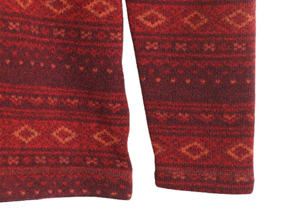 US企画 ノースフェイス セーター フリース ジャケット メンズ M / アウトドア プルオーバー ハーフジップ ノルディック ハイネック 総柄 