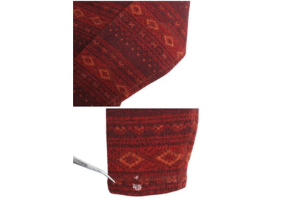 US企画 ノースフェイス セーター フリース ジャケット メンズ M / アウトドア プルオーバー ハーフジップ ノルディック ハイネック 総柄 