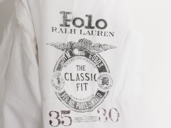 ポロ ラルフローレン ホワイト デニム パンツ メンズ 35 30 古着 ヴィンテージ モデル ジーンズ ジーパン ストレート ストレッチ 5ポケット