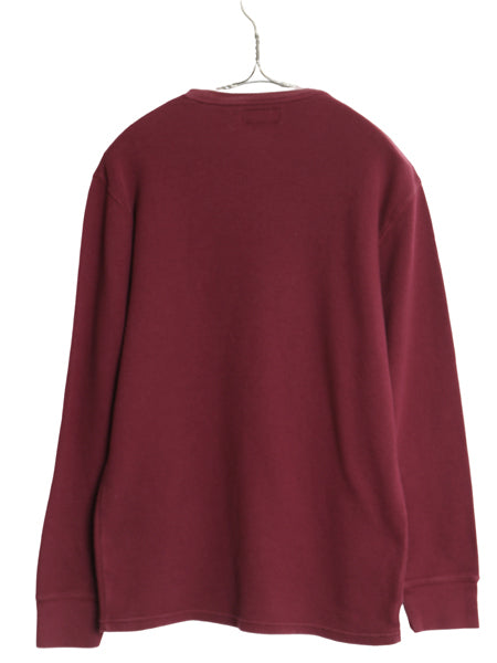 ポロ ラルフローレン 長袖 サーマル Tシャツ メンズ M ロンT ワッフル カットソー ストレッチ インナー トップス ワンポイント ポニー 無地